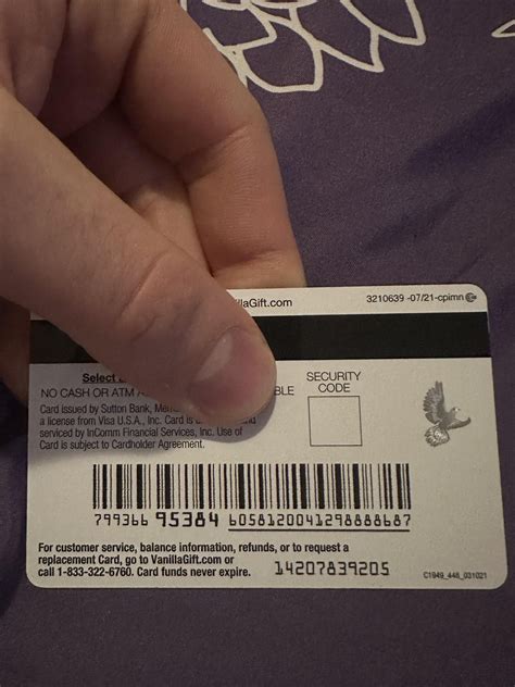 visa gift card security code.